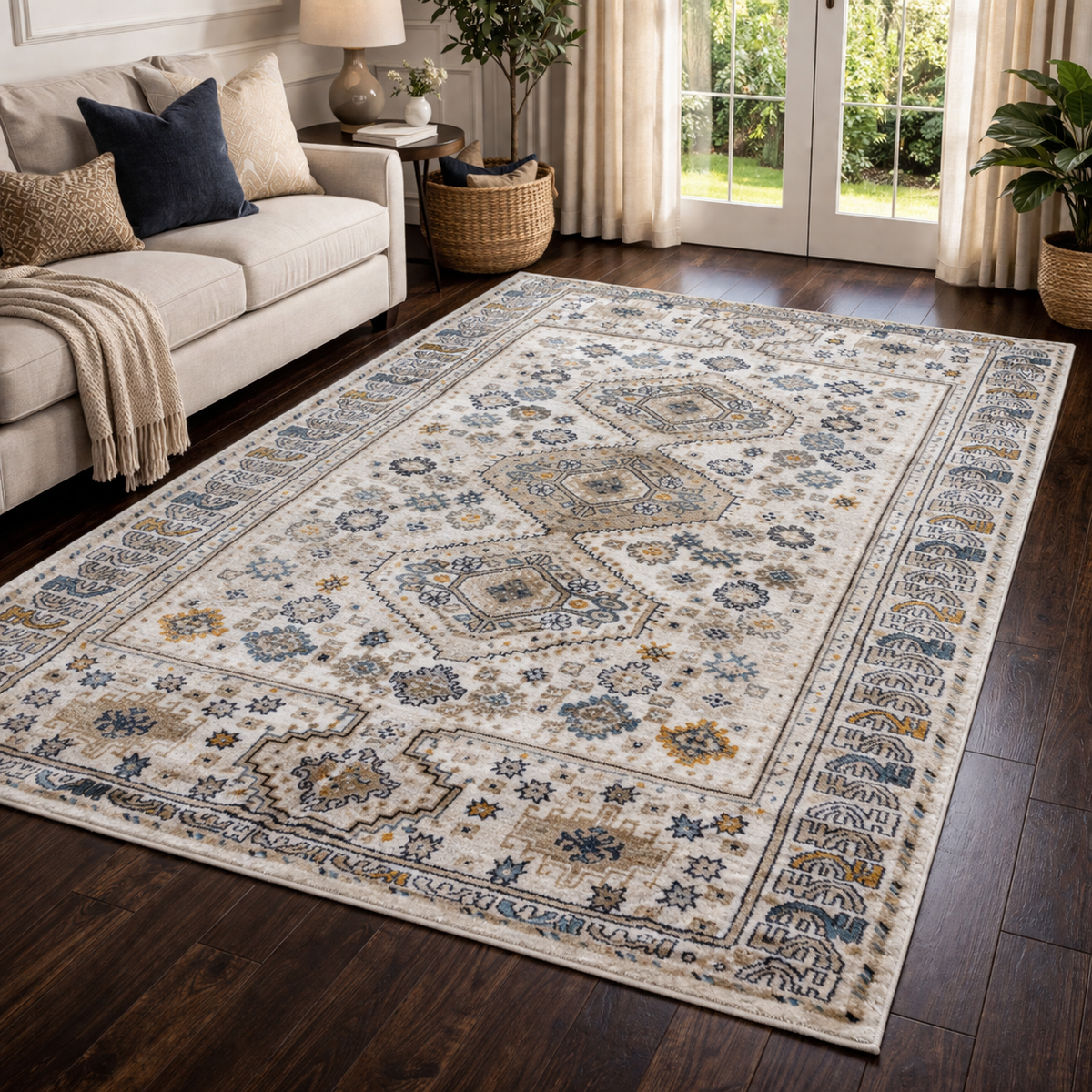 Aziza Katana Natural & Beige Oriental Vintage Rug | MacCarthys