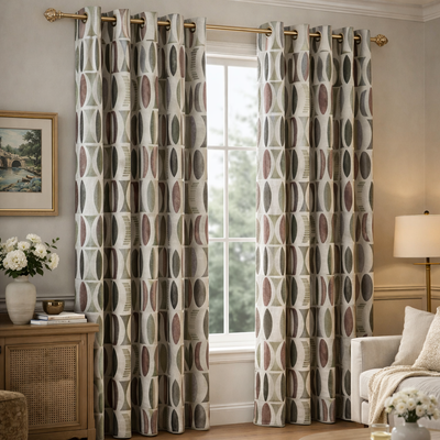 Abstract Pattern Ready Made Curtains