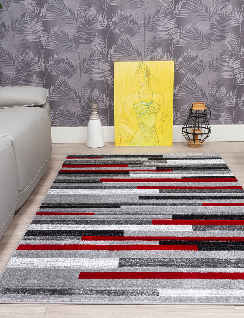 Samba Levels Rug - Red - MacCarthys