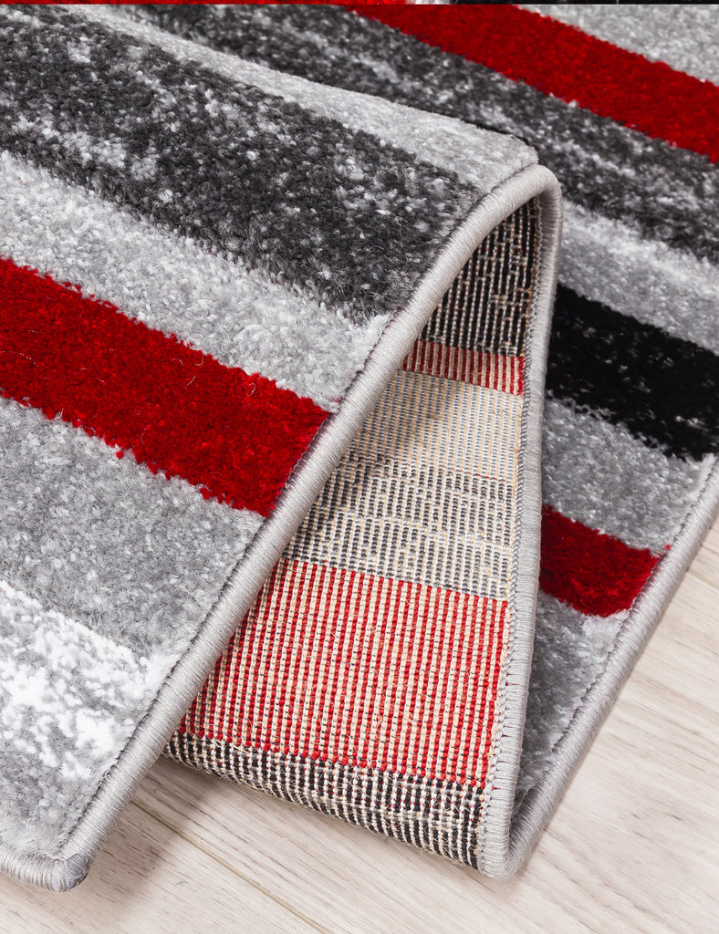 Samba Levels Rug - Red - MacCarthys