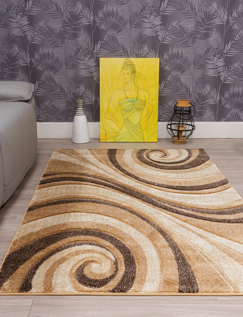 Samba Spirals Rug - Beige - MacCarthys