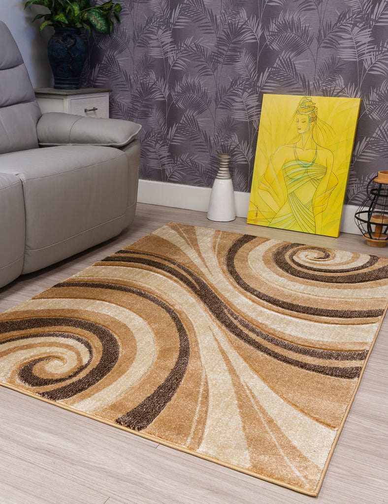 Samba Spirals Rug - Beige - MacCarthys