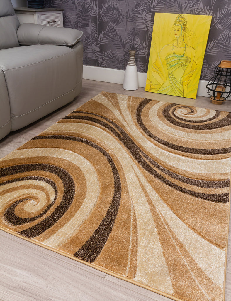 Samba Spirals Rug - Beige - MacCarthys