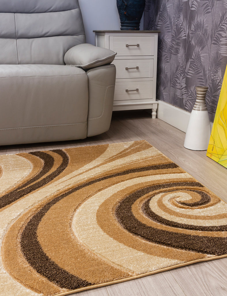 Samba Spirals Rug - Beige - MacCarthys