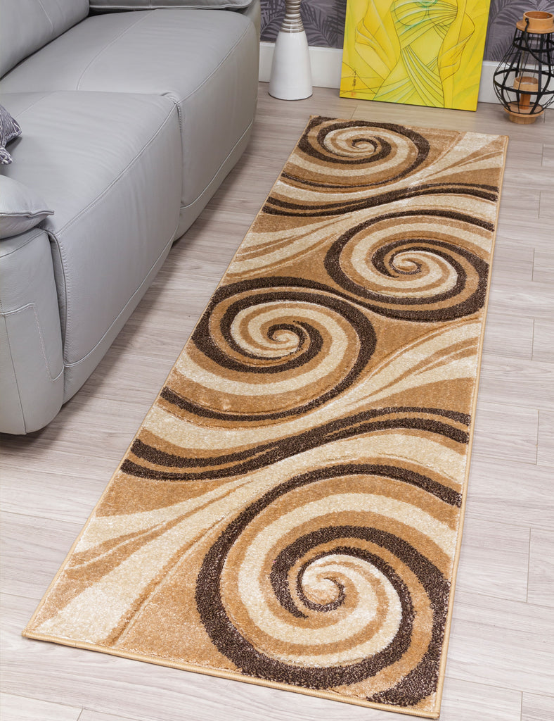 Samba Spirals Rug - Beige - MacCarthys