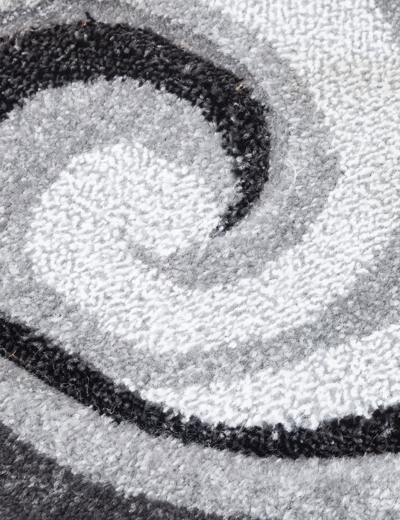 Samba Spirals Rug - Grey - MacCarthys