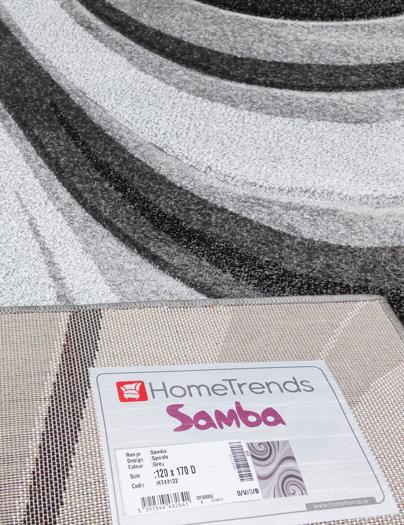 Samba Spirals Rug - Grey - MacCarthys