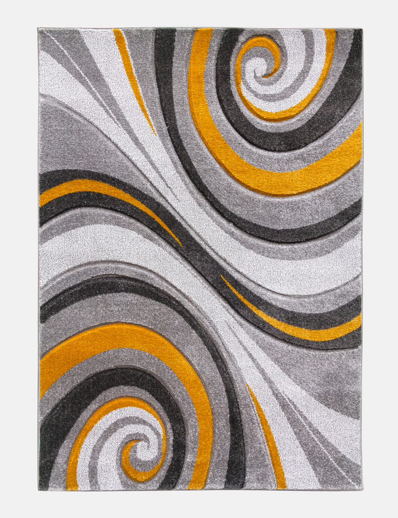 Samba Spirals Rug - Ochre - MacCarthys