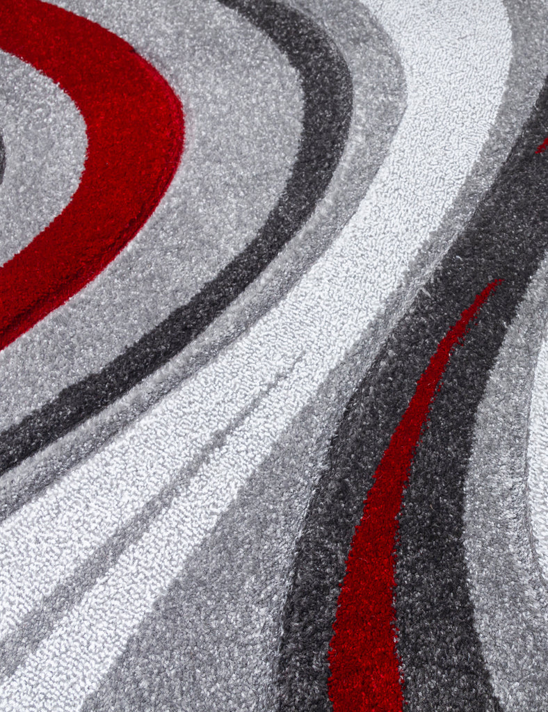 Samba Spirals Rug - Red - MacCarthys