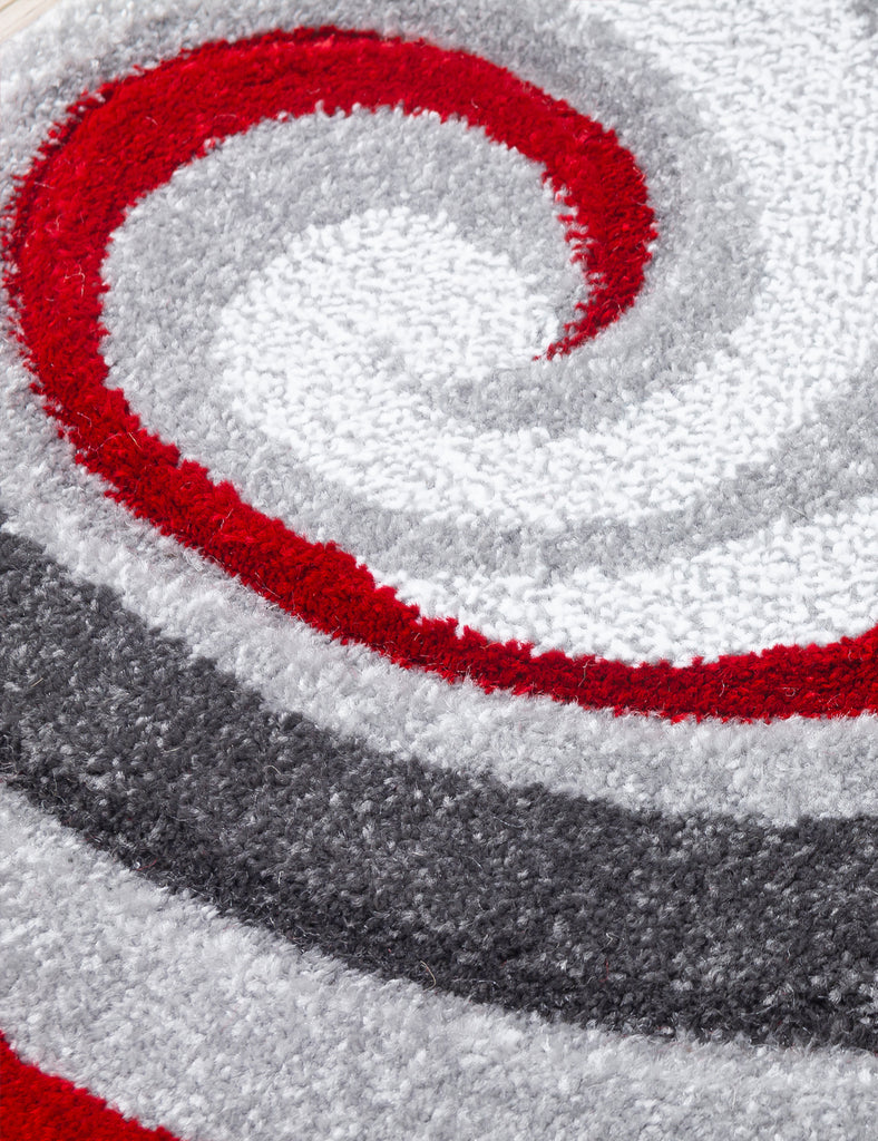 Samba Spirals Rug - Red - MacCarthys