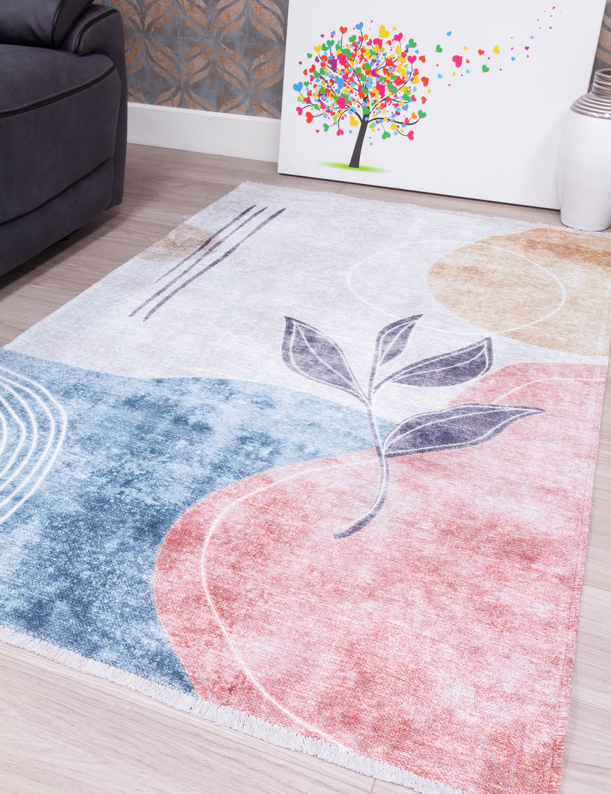 Modena Rug Modena Shia Grey & Multicolor Abstract Contemporary Rug | MacCarthys
