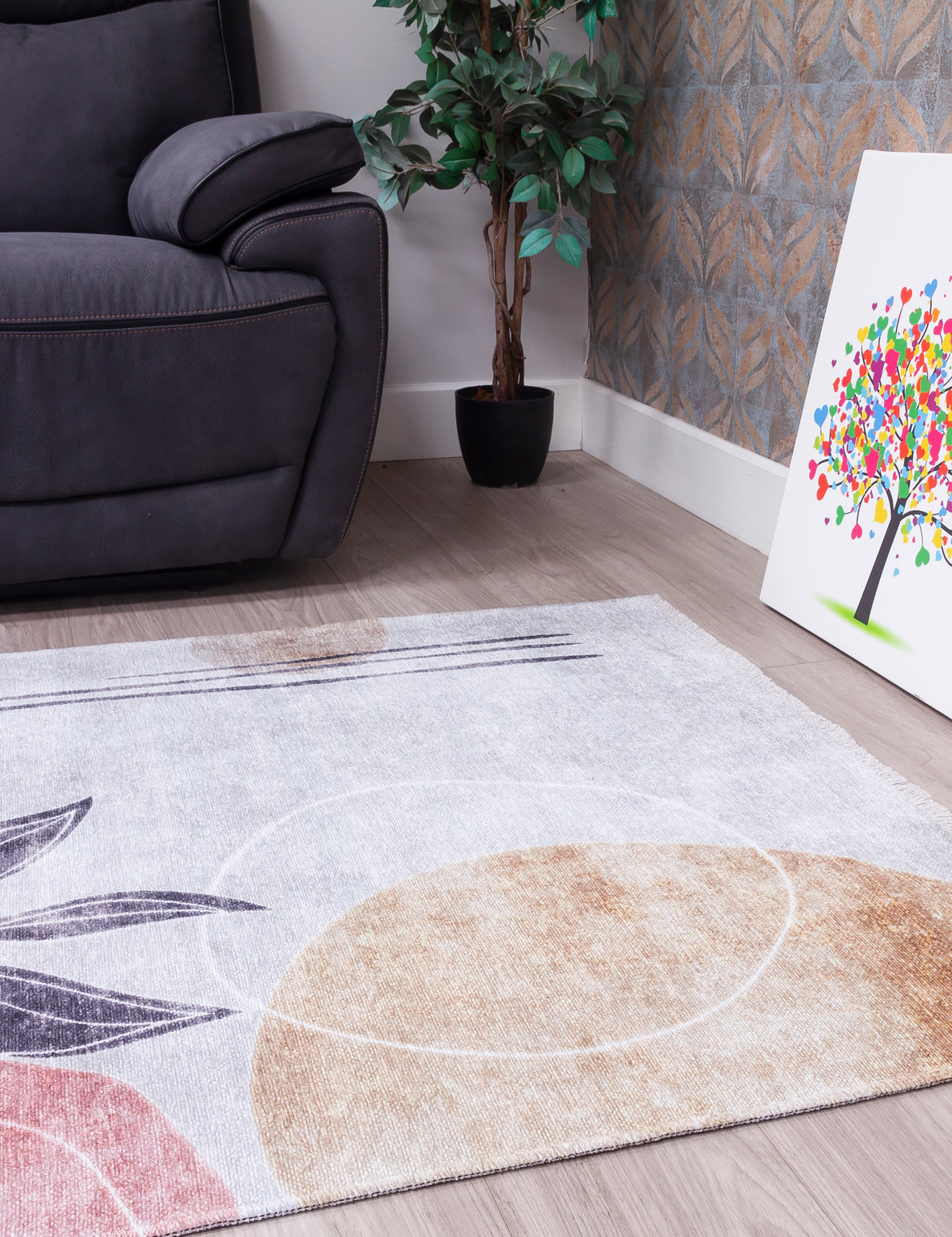 Modena Rug Modena Shia Grey & Multicolor Abstract Contemporary Rug | MacCarthys