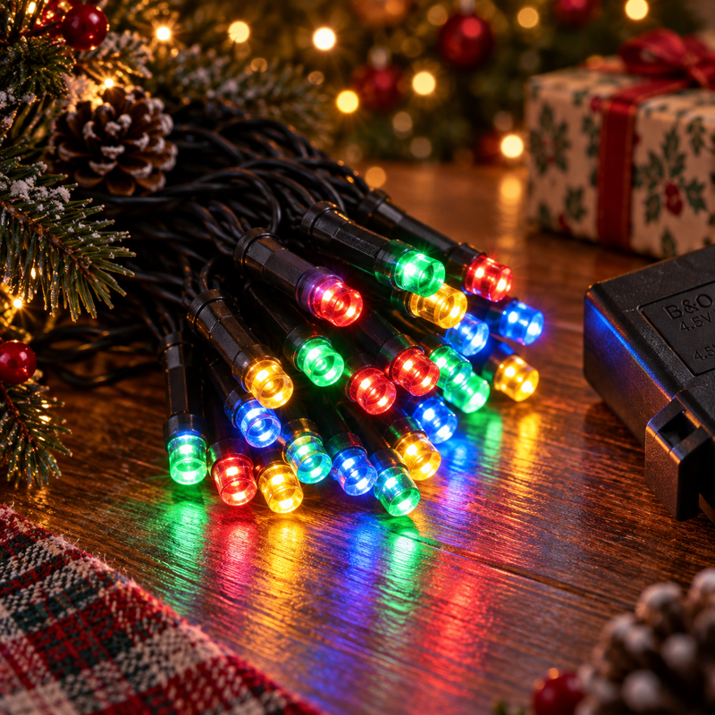 Christmas String LED Multicoloured Lights | Multi Color, White & Warm White colors