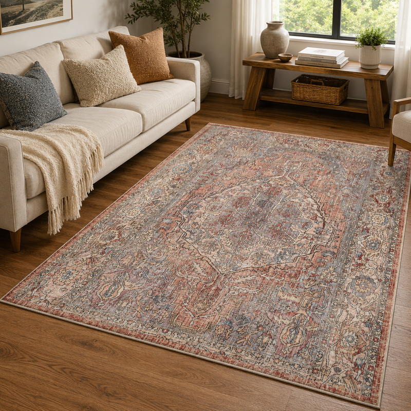 Prestige Alia Beige & Rose Bohemian Vintage Rug