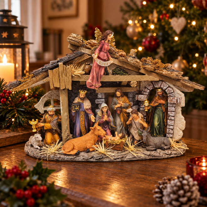 Nativity Crib Christmas Decoration