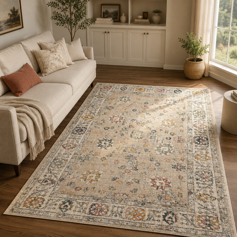 Urco Nova Floyd Cream & Beige Modern Bohemian Rug