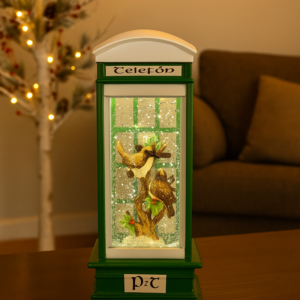 LED Robin Telephone Box | Christmas Decoration