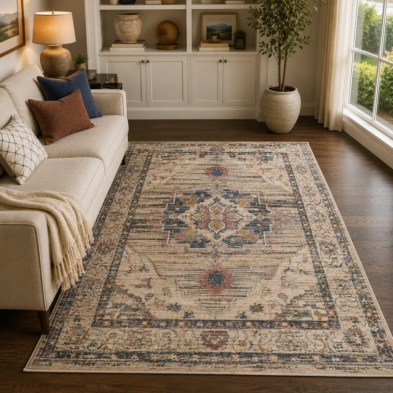 Urco Nova Leona Brown & Beige Classic Vintage Rug