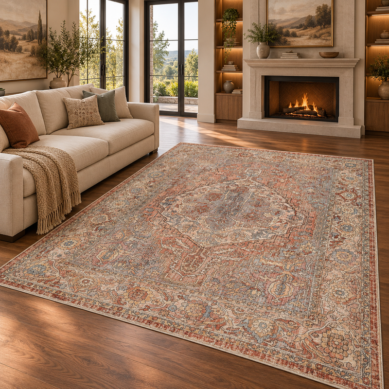 Prestige Alia Beige & Rose Bohemian Vintage Rug