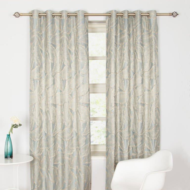 Alsace Thermally Interlined Curtains - Aqua - MacCarthys