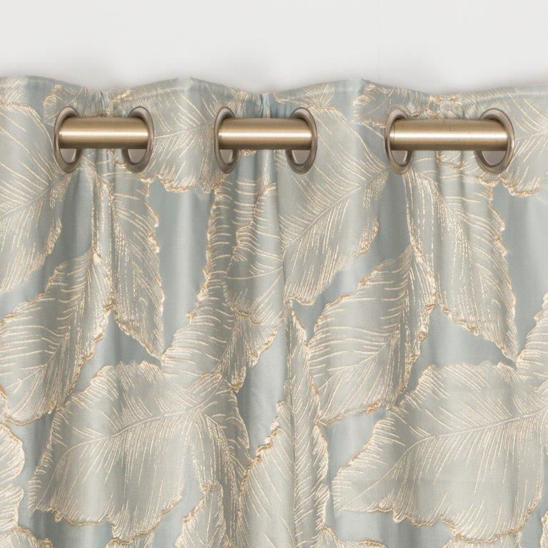 Alsace Thermally Interlined Curtains - Aqua - MacCarthys