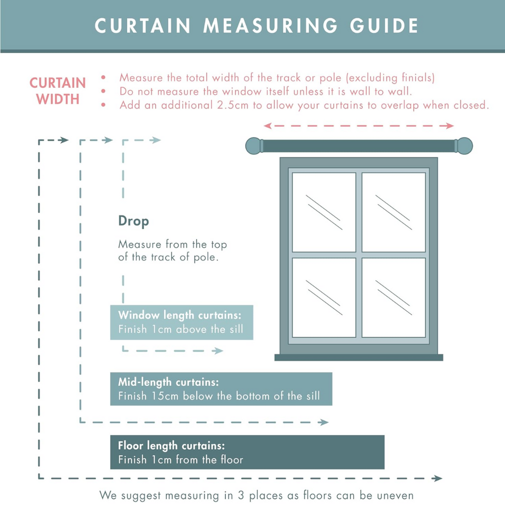 Alsace Thermally Interlined Curtains - Aqua - MacCarthys