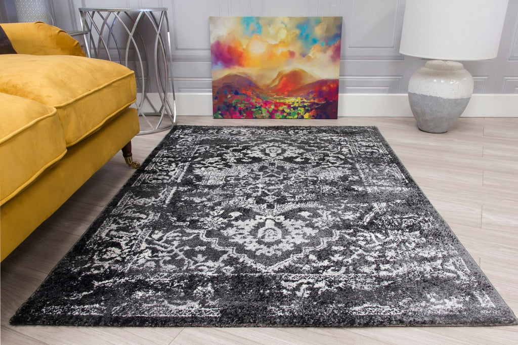 Antika Medallion Grey Rug - MacCarthys