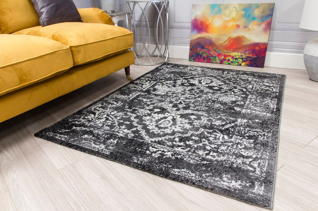 Antika Medallion Grey Rug - MacCarthys