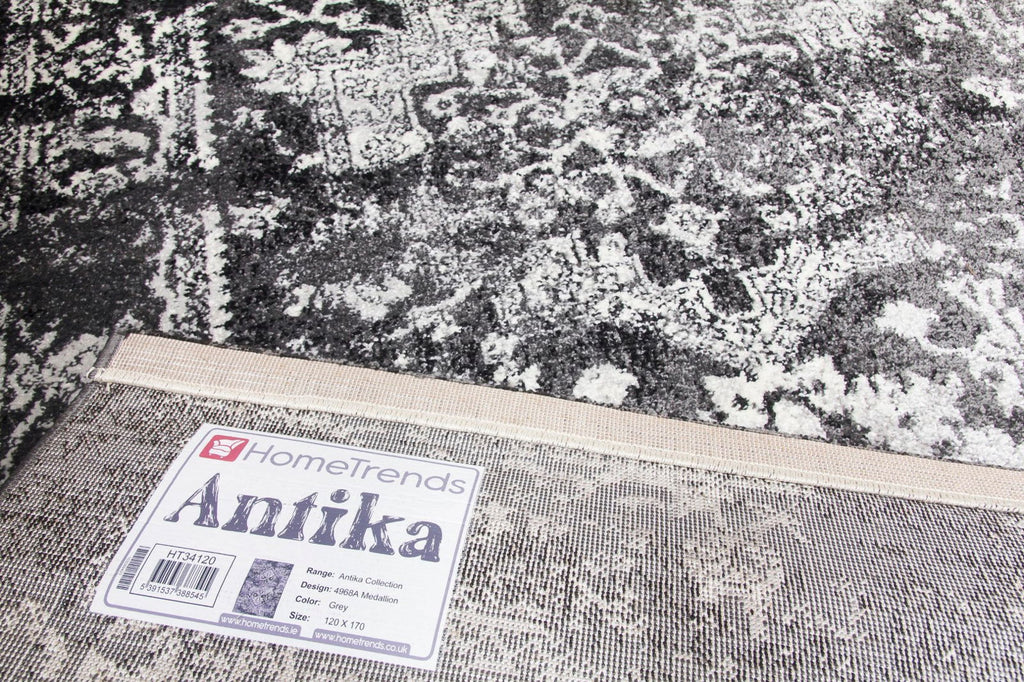 Antika Medallion Grey Rug - MacCarthys