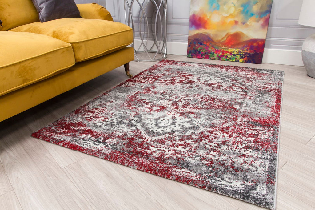 Antika Medallion Red Rug - MacCarthys