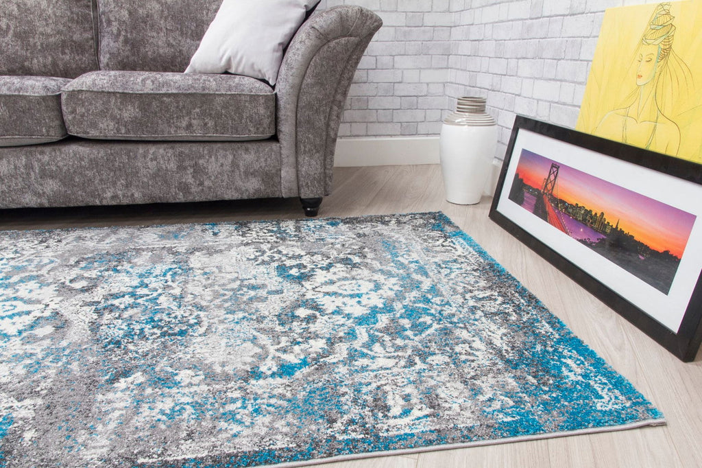 Antika Medallion Teal Rug - MacCarthys