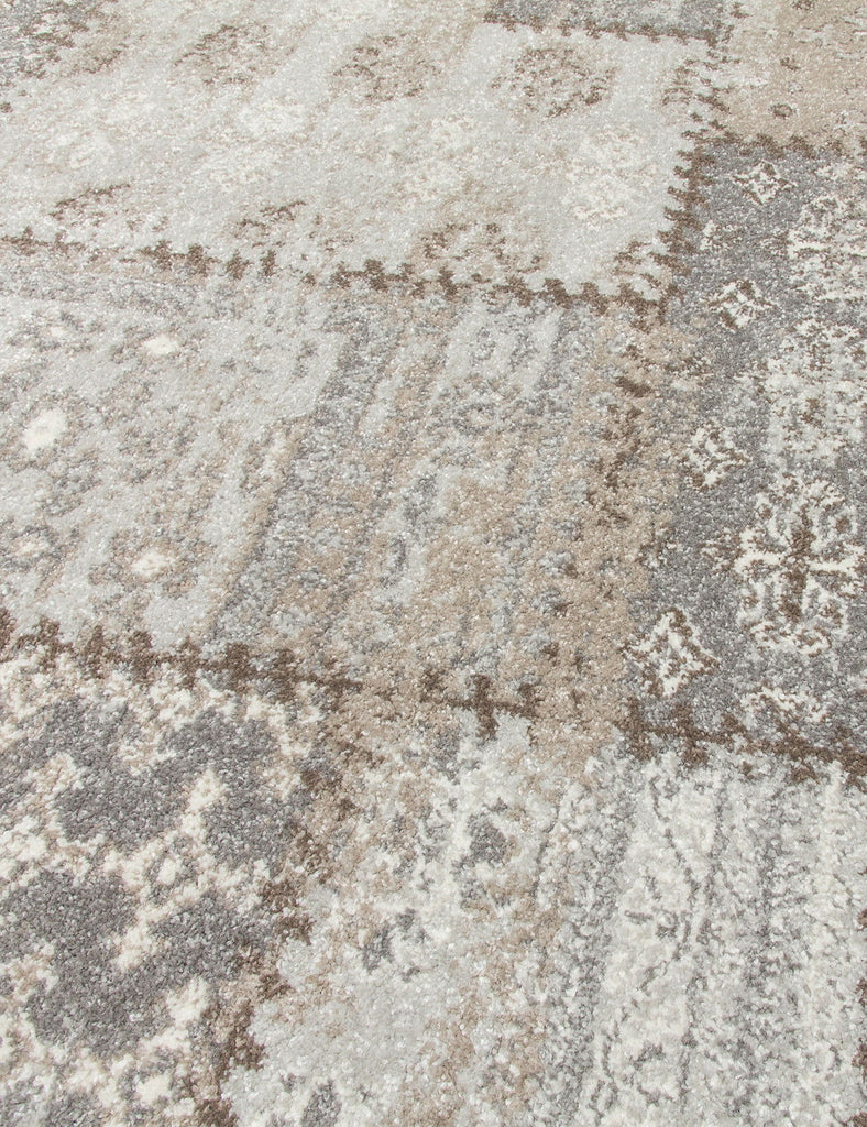 Antika Patchwork Greige Rug - MacCarthys