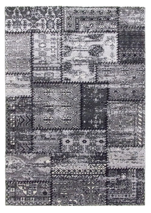 Antika Patchwork Grey Rug - MacCarthys