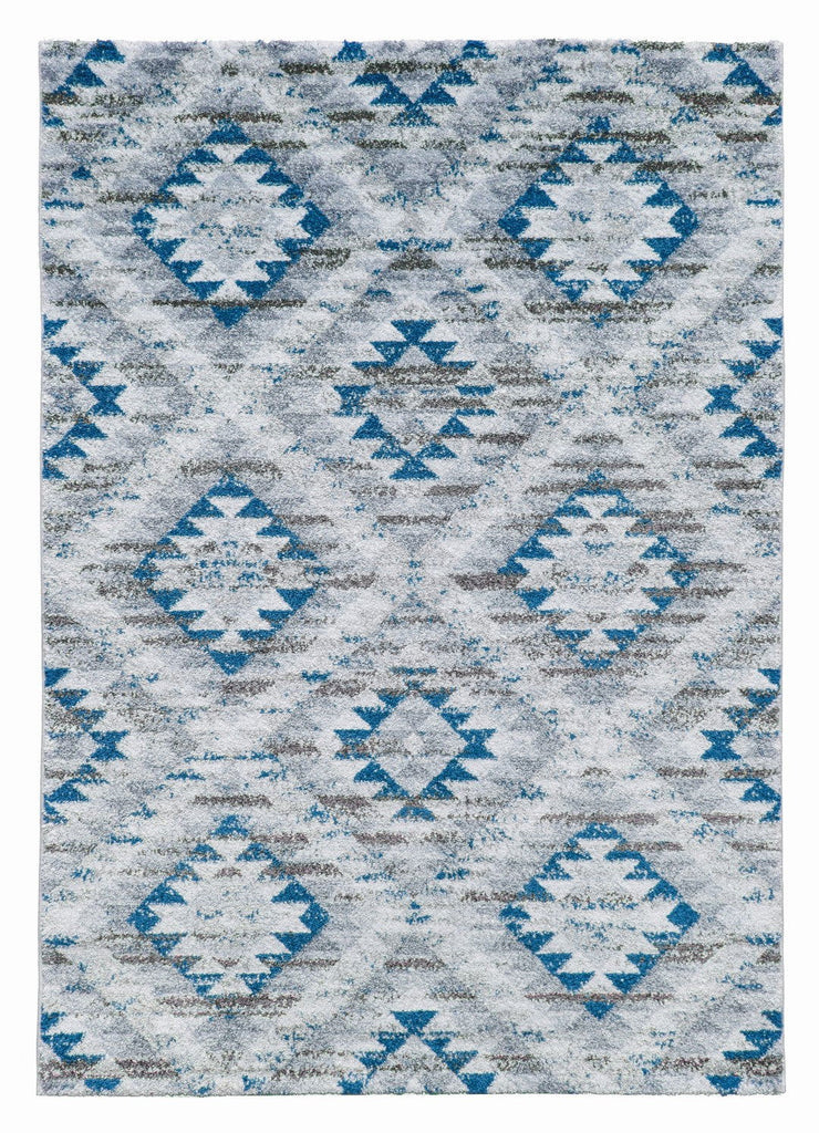 Ardenne Azteca Blue Rug - MacCarthys