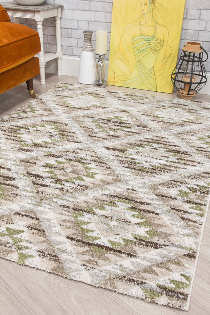 Ardenne Azteca Green Rug - MacCarthys