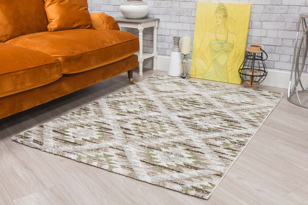 Ardenne Azteca Green Rug - MacCarthys