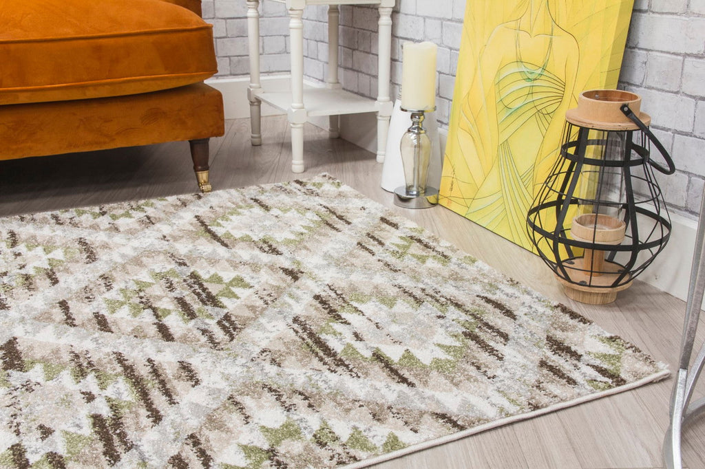 Ardenne Azteca Green Rug - MacCarthys