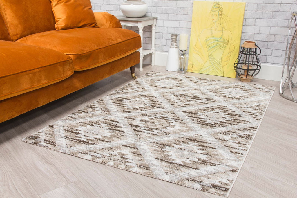 Ardenne Azteca Greige Rug - MacCarthys