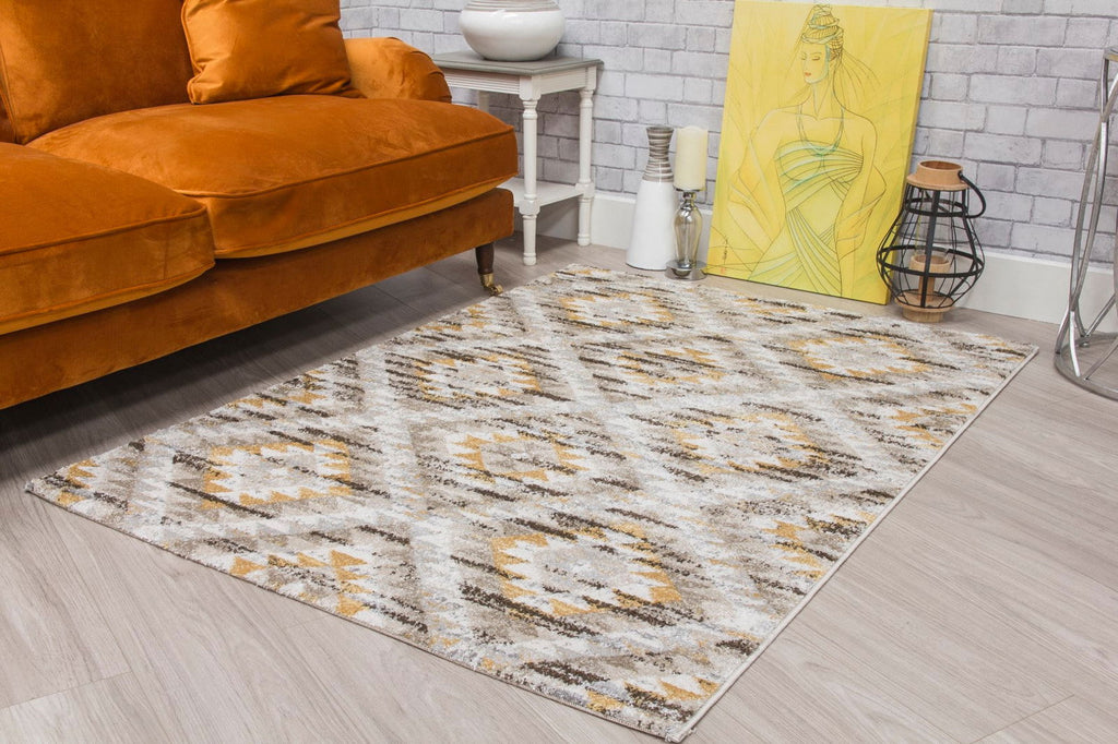 Ardenne Azteca Ochre Rug - MacCarthys