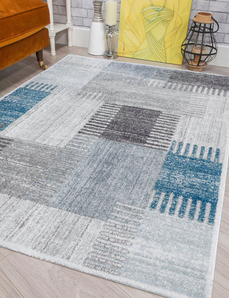 Ardenne Deco Blue Rug - MacCarthys