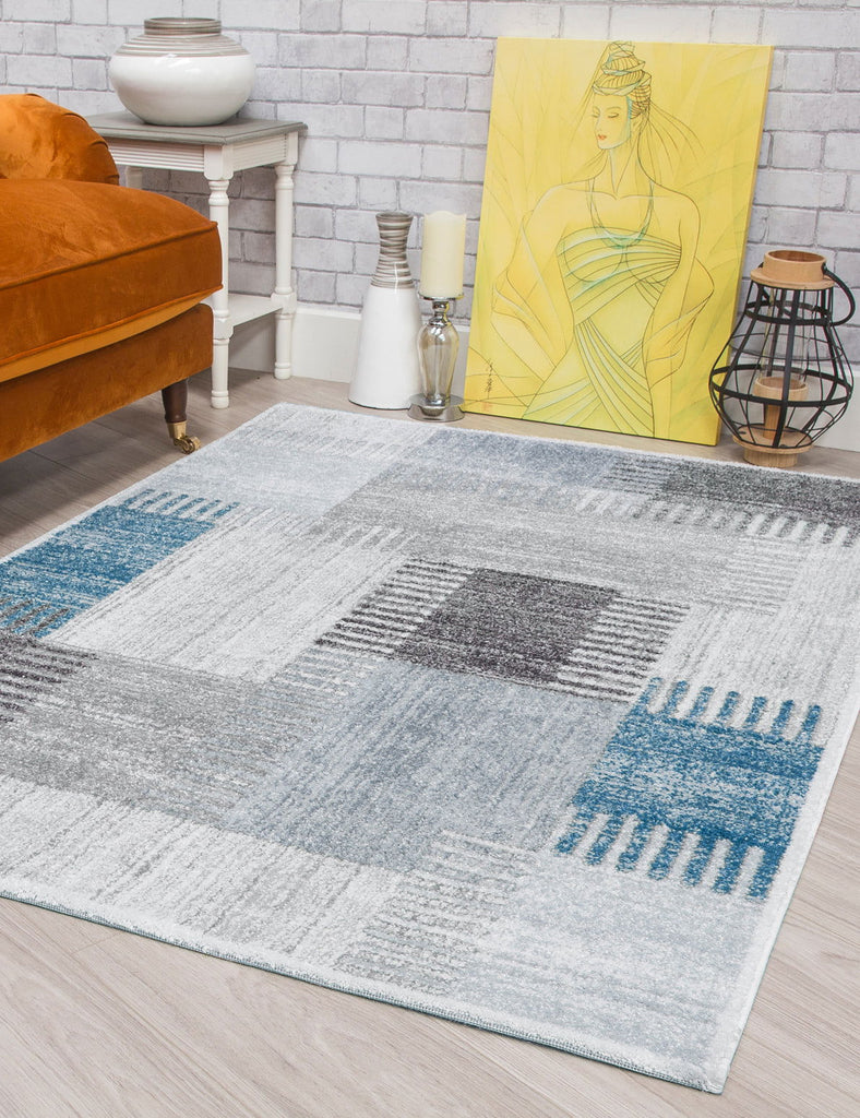 Ardenne Deco Blue Rug - MacCarthys