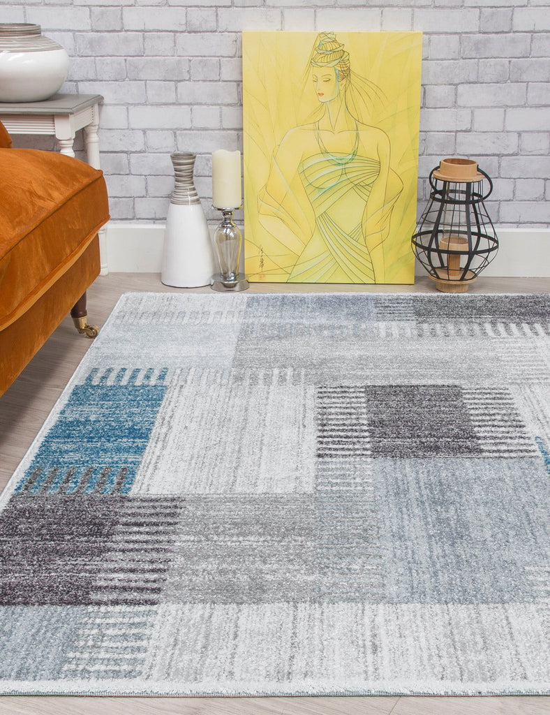 Ardenne Deco Blue Rug - MacCarthys