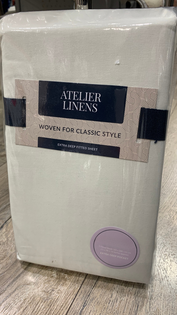 Atelier Linens Extra Deep Fitted Sheet - Ivory - MacCarthys