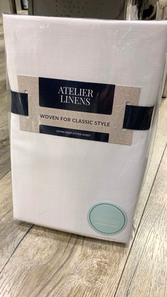 Atelier Linens Extra Deep Fitted Sheet - White - MacCarthys