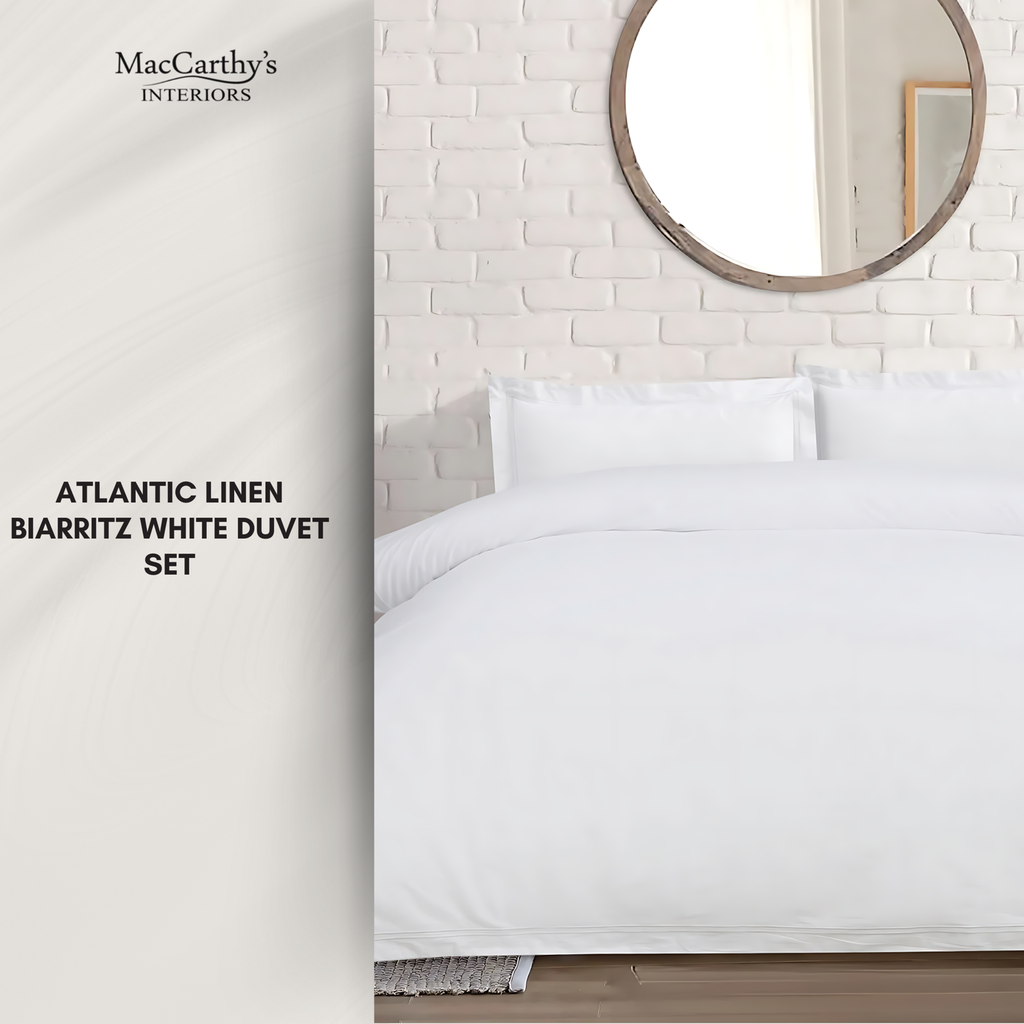 Atlantic Linen Biarritz White Duvet Set - MacCarthys