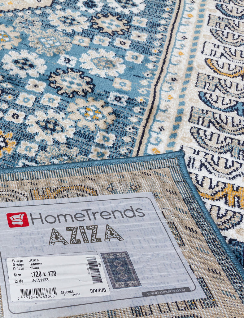 Aziza Katana Rug - Blue - MacCarthys