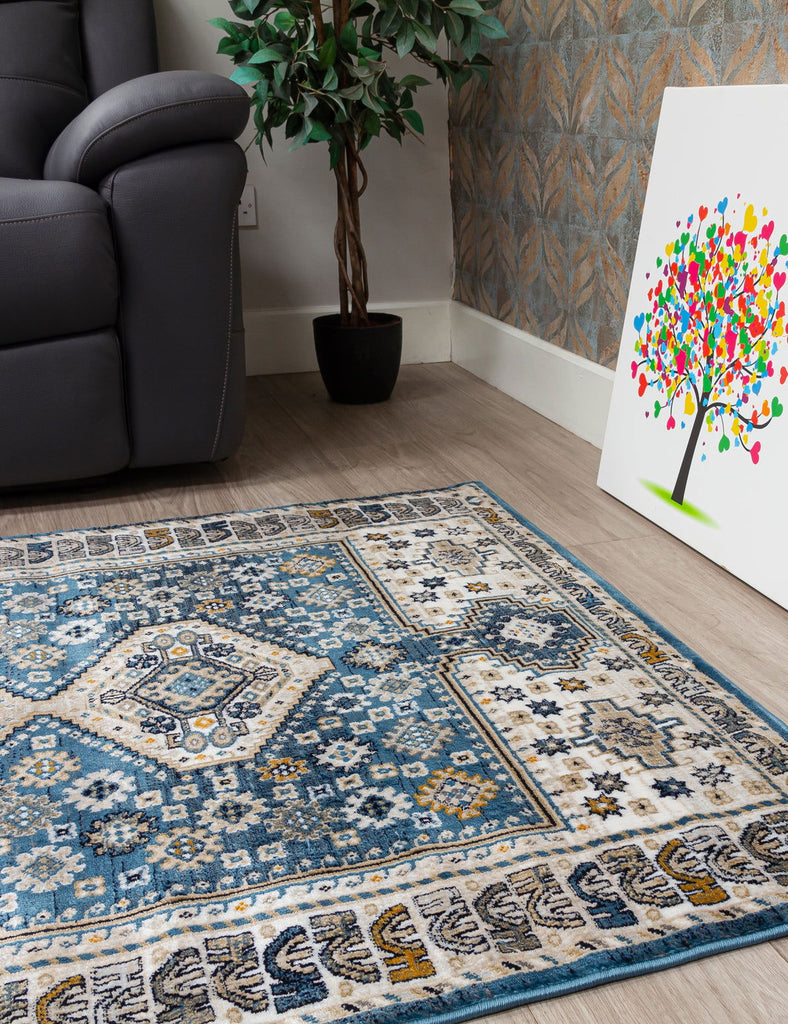 Aziza Katana Rug - Blue - MacCarthys