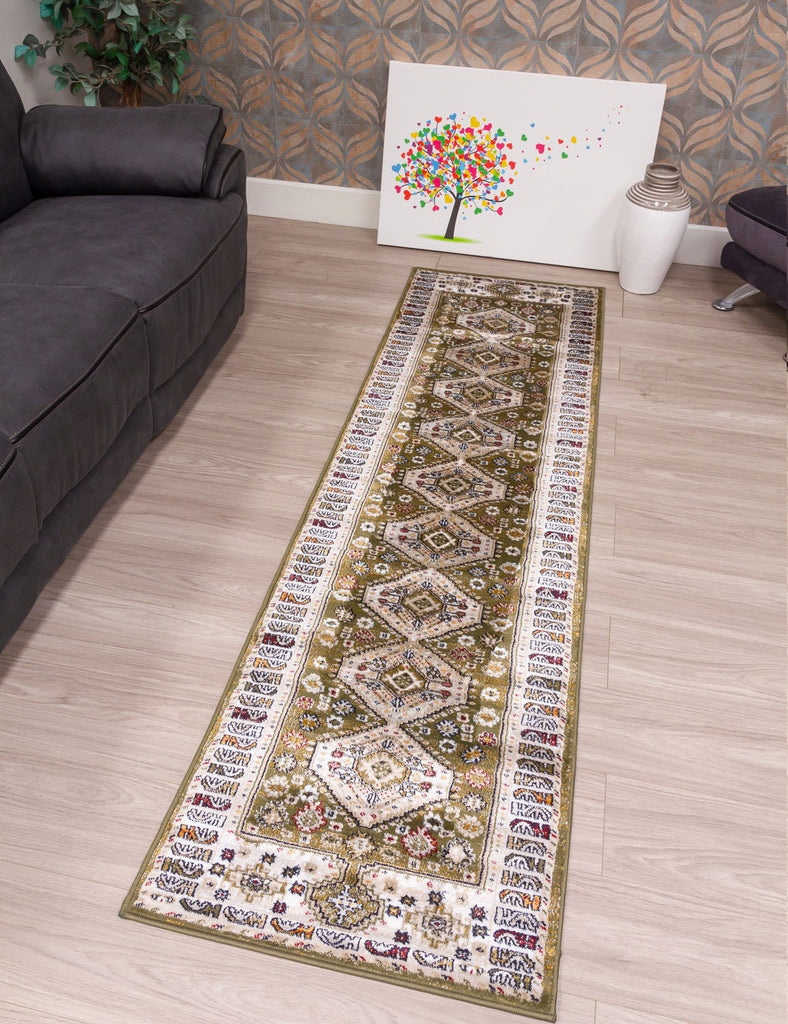 Aziza Katana Rug - Green - MacCarthys