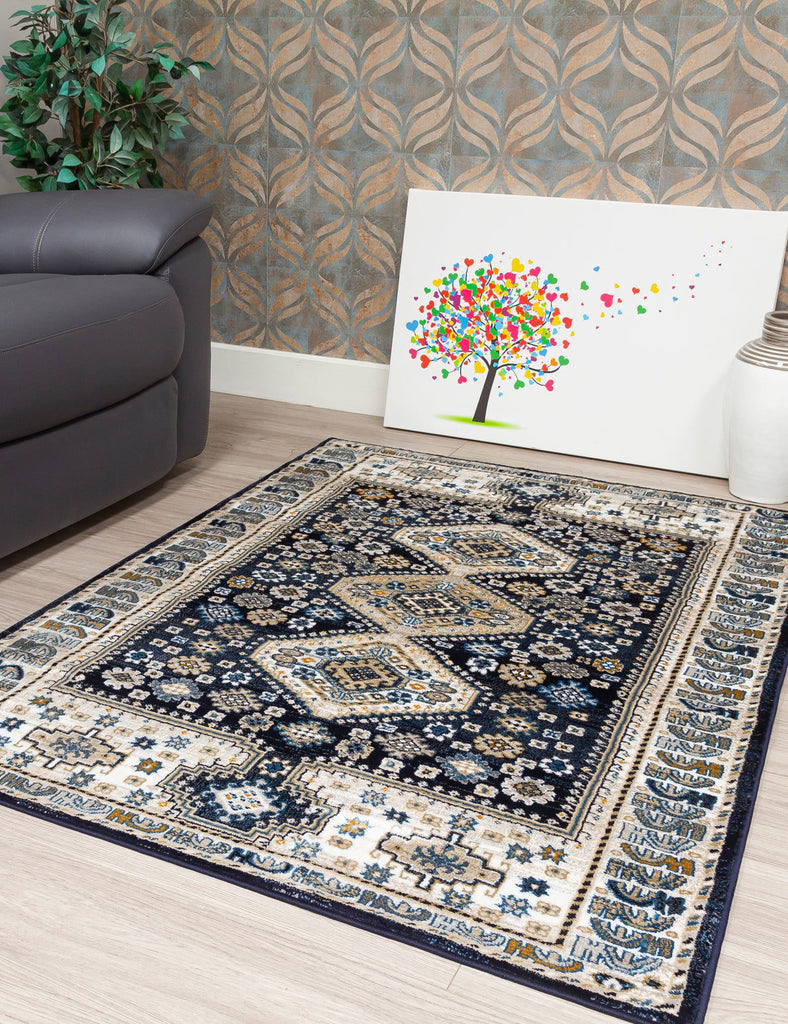 Aziza Katana Rug - Navy - MacCarthys