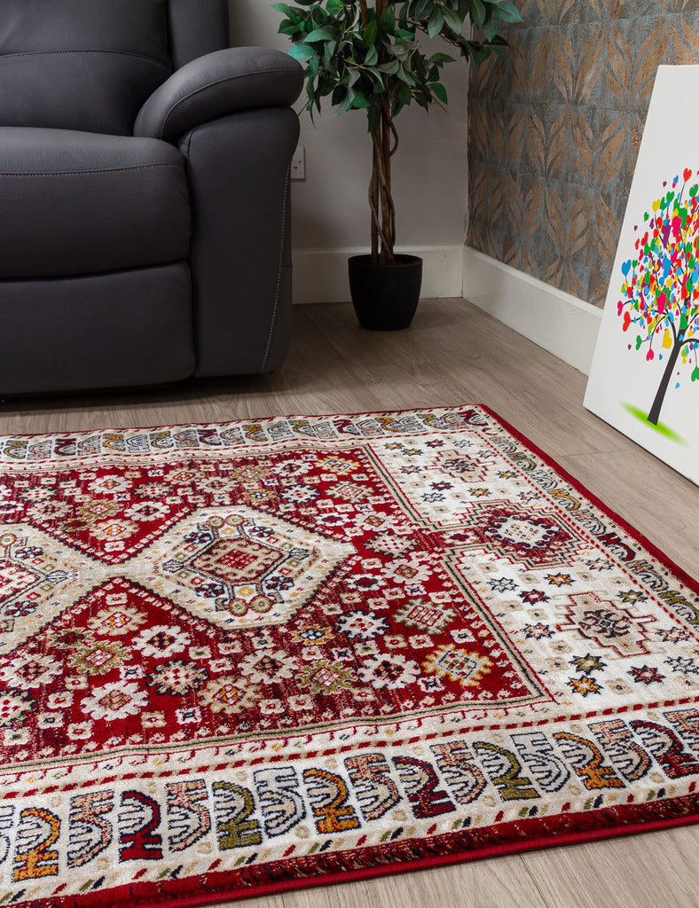 Aziza Katana Rug - Red - MacCarthys